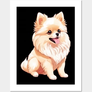 Fluffball Love Pomeranian Puppy Posters and Art